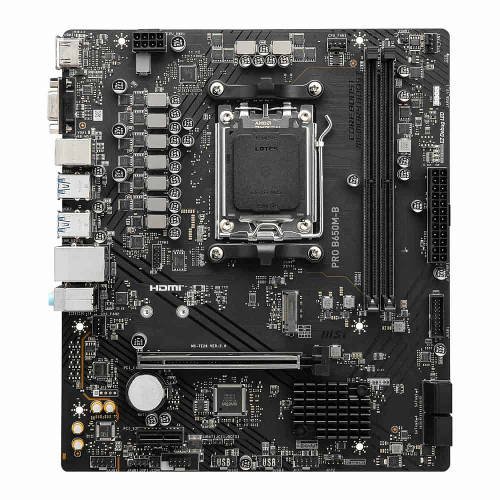 MSI AMD Ryzen PRO B650M-B AM5 PCIe 4.0 DDR5 MicroATX Motherboard